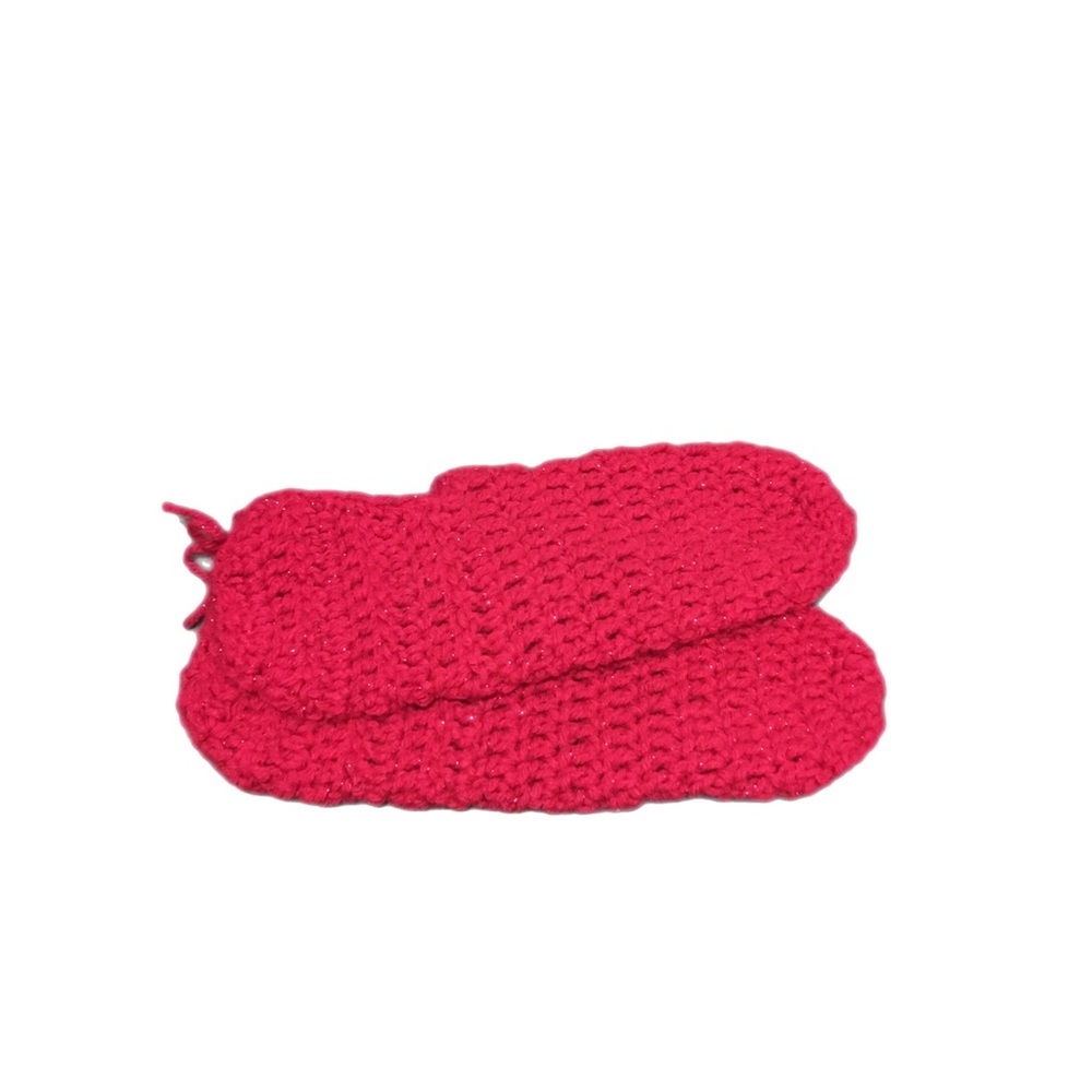 Large Pink Crochet Booties